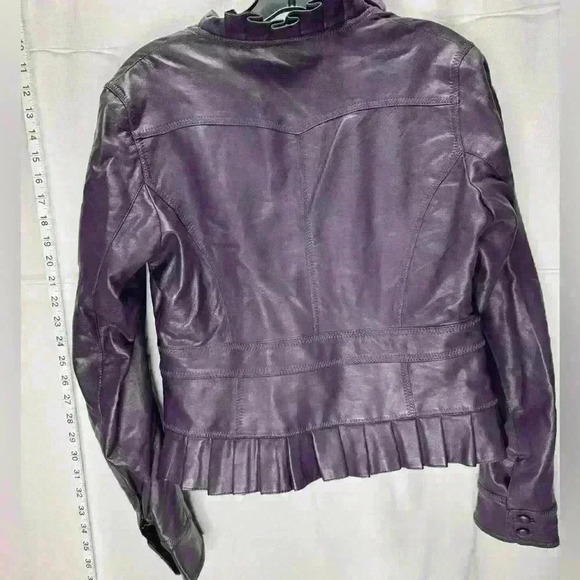 Like New condition, Bagatelle size small, women’s purple vegan leather jacket. - Picture 10 of 13